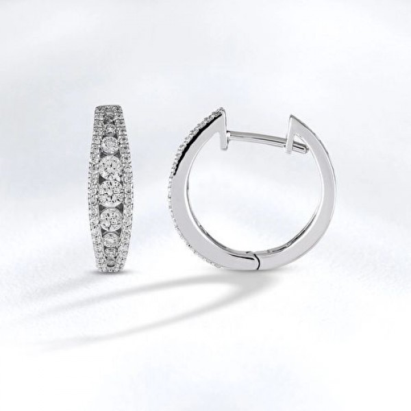 LİVA-0,79 Karat Pırlanta Küpe